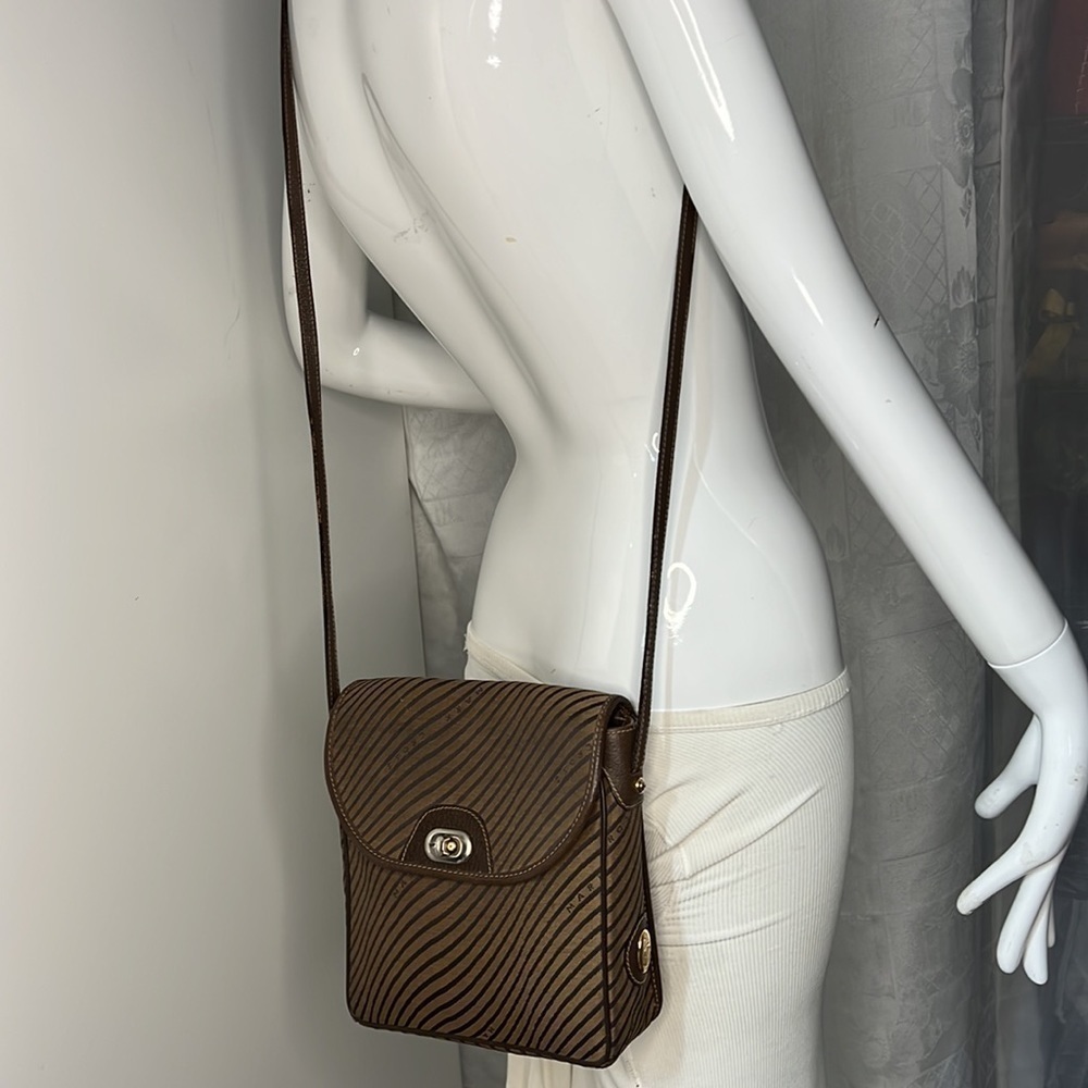 Mark Cross Canvas Logo’d Flap Turnlock Crossbody … - image 2